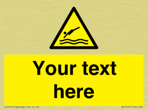 Custom Warning diving area